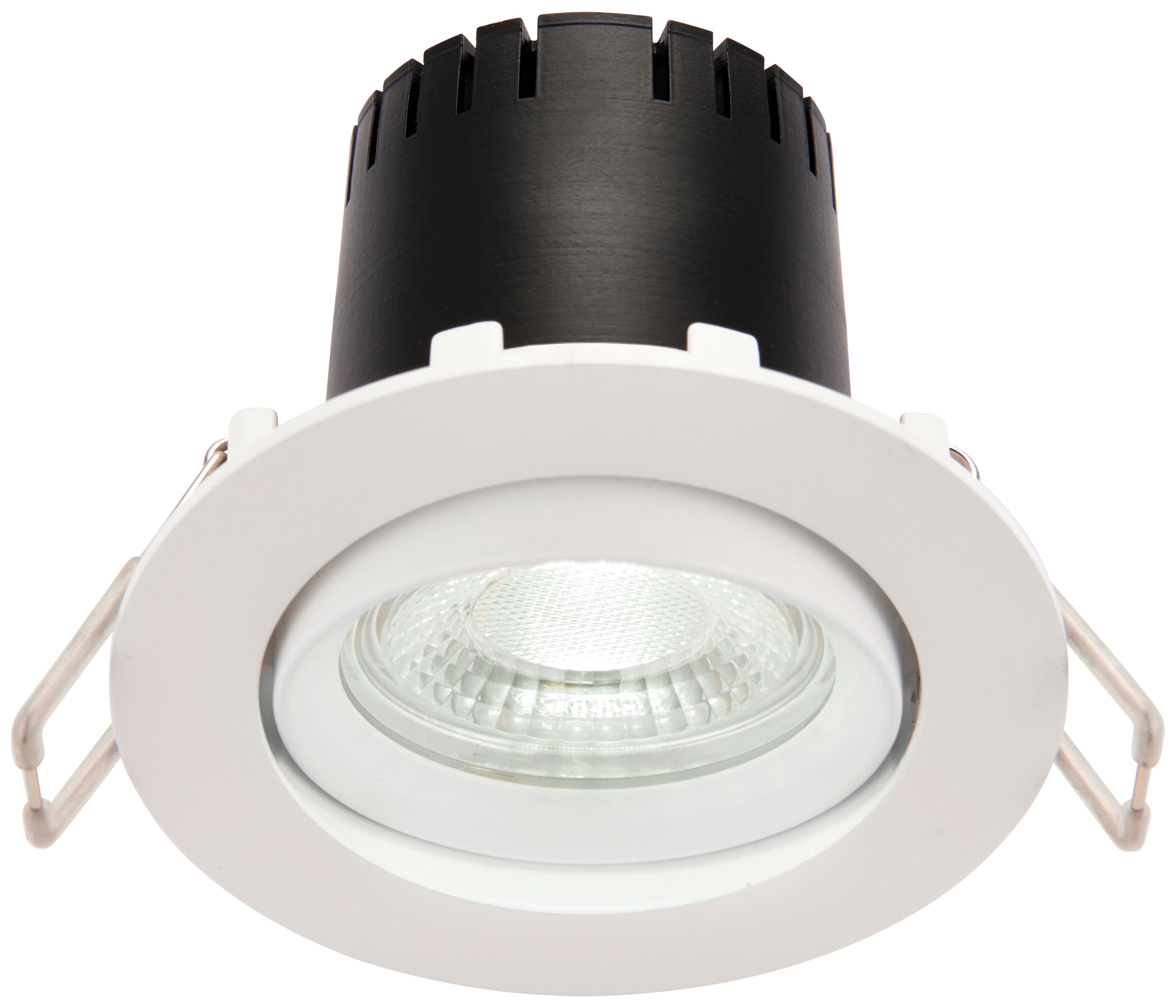 Saxby Integrated LED Adjustable Cool White Matt Finish Downlight