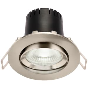 Saxby Integrated LED Adjustable Cool White Satin Nickel Downlight - 4W