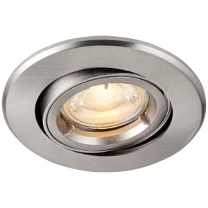 Saxby GU10 Satin Nickel Fire Rated Cast Adjustable Downlight - 50W