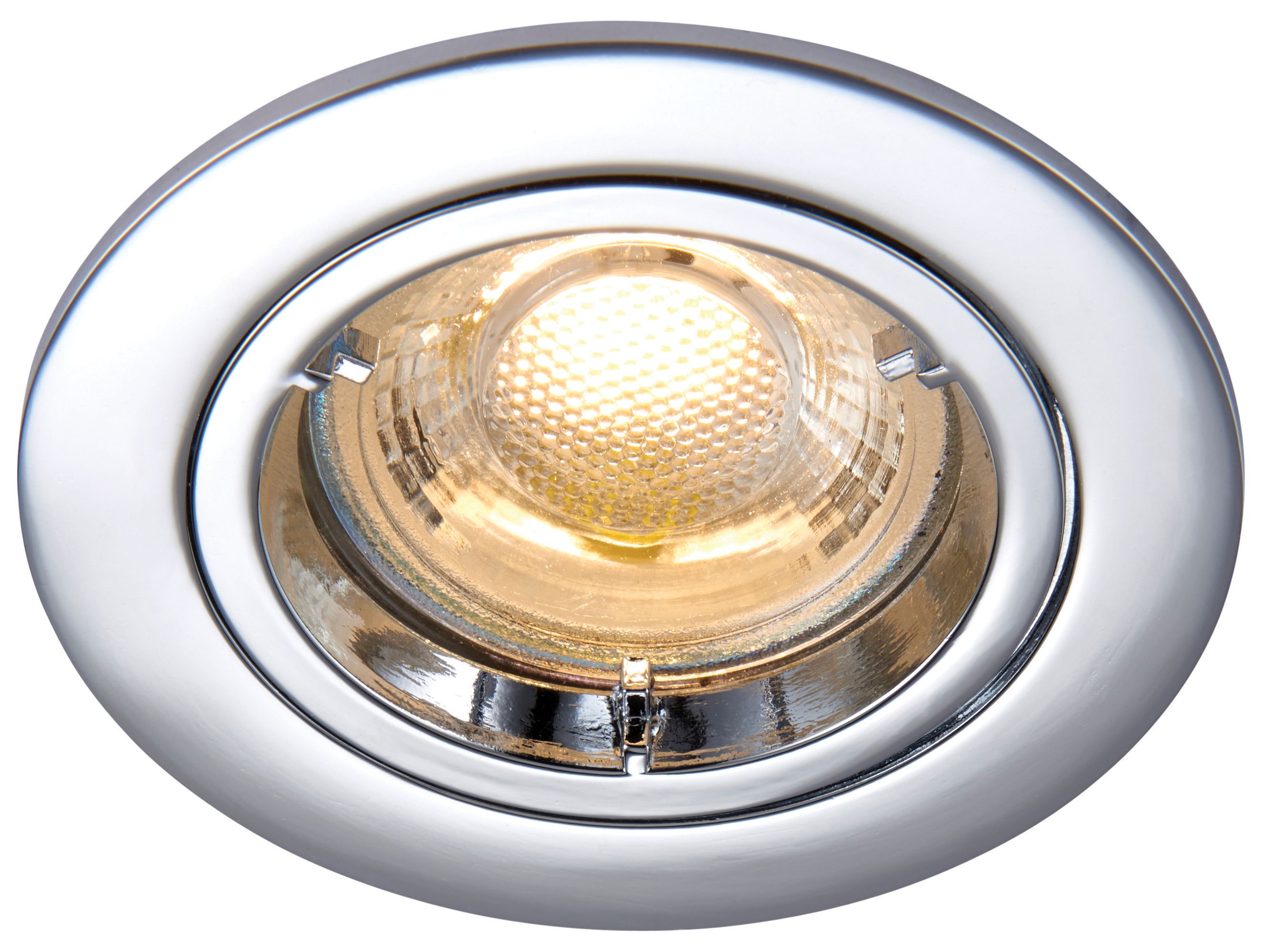 Image of Saxby GU10 Chrome Cast Fixed Downlight - 50W