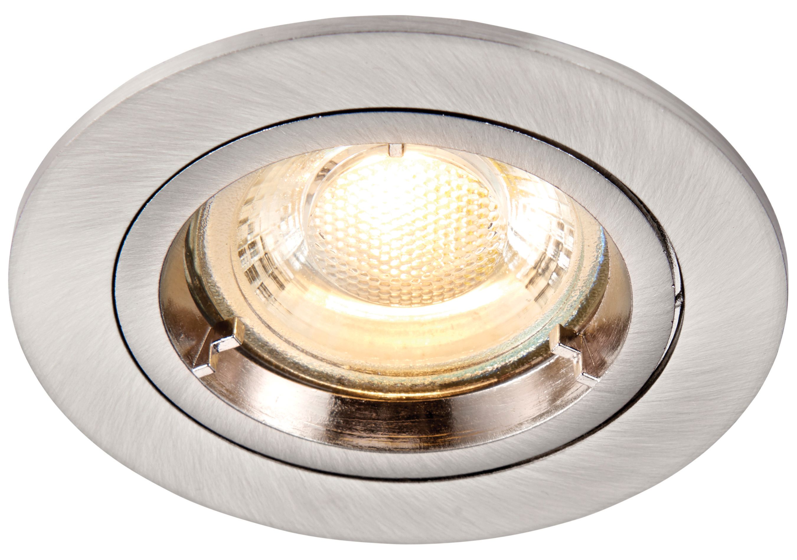 Saxby GU10 Satin Nickel Cast Fixed Downlight - 50W