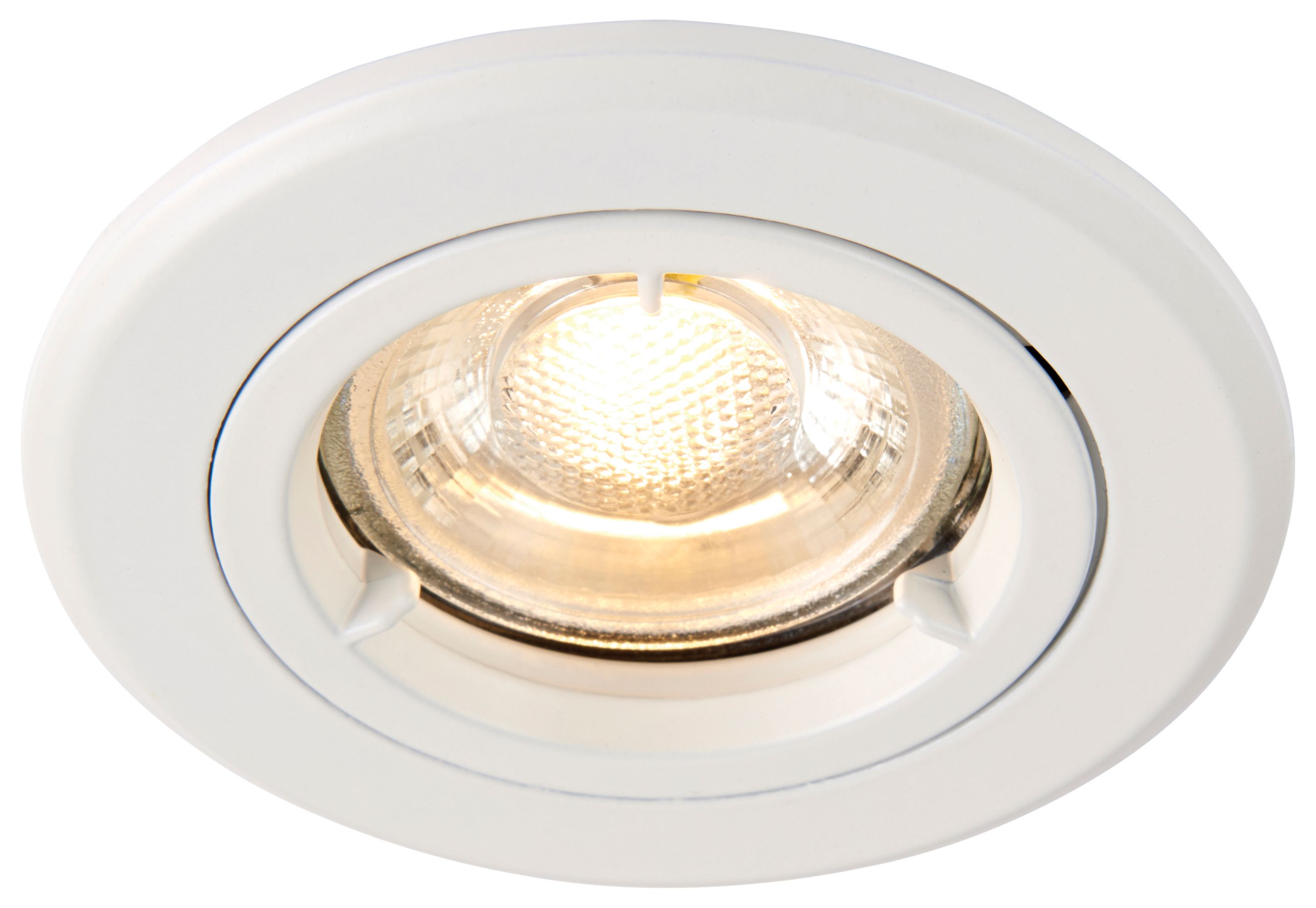Image of Saxby GU10 Matt White Fire Rated Cast Fixed Downlight - 50W