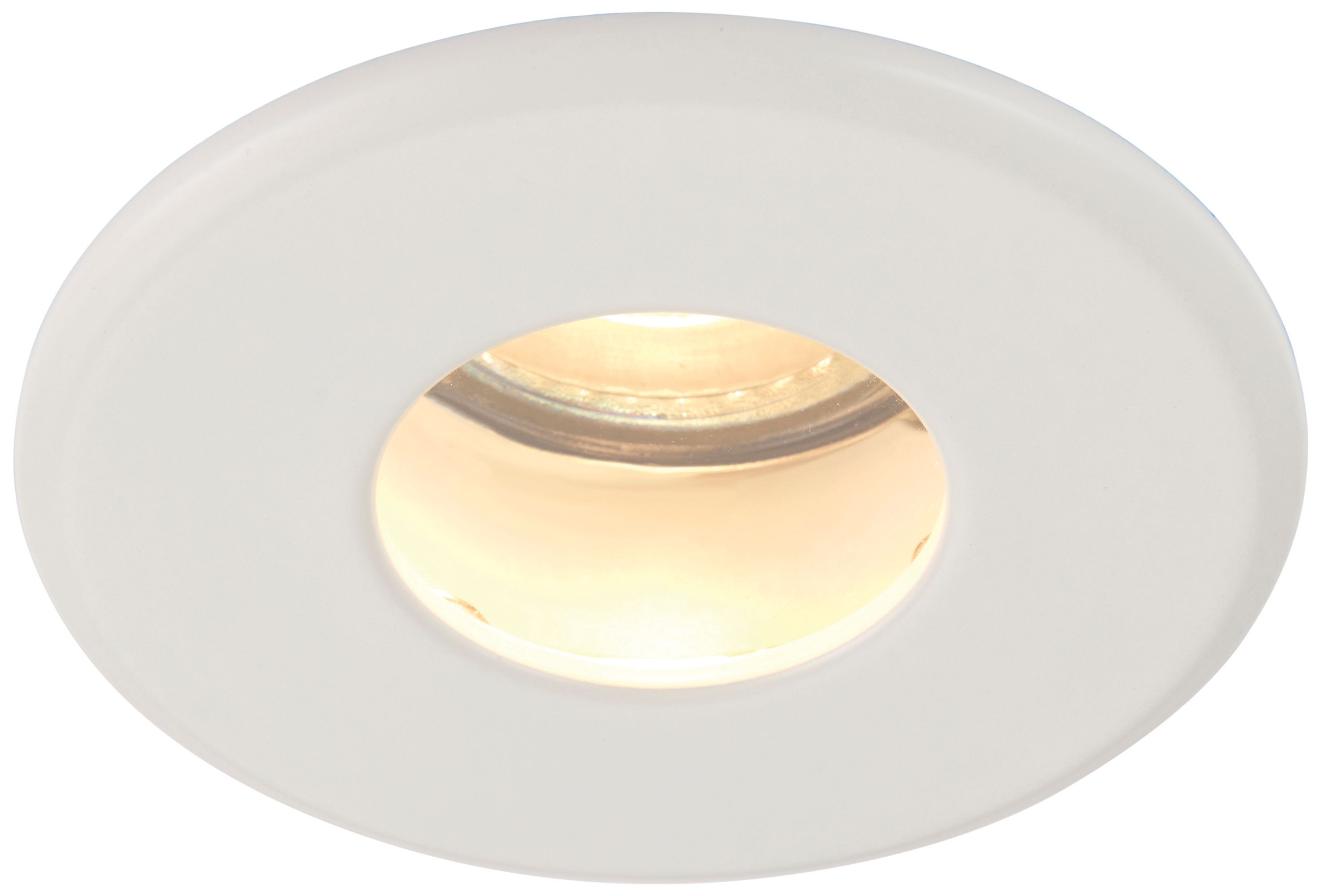Image of Saxby GU10 Matt White Fire Rated IP65 Cast Fixed Downlight - 50W