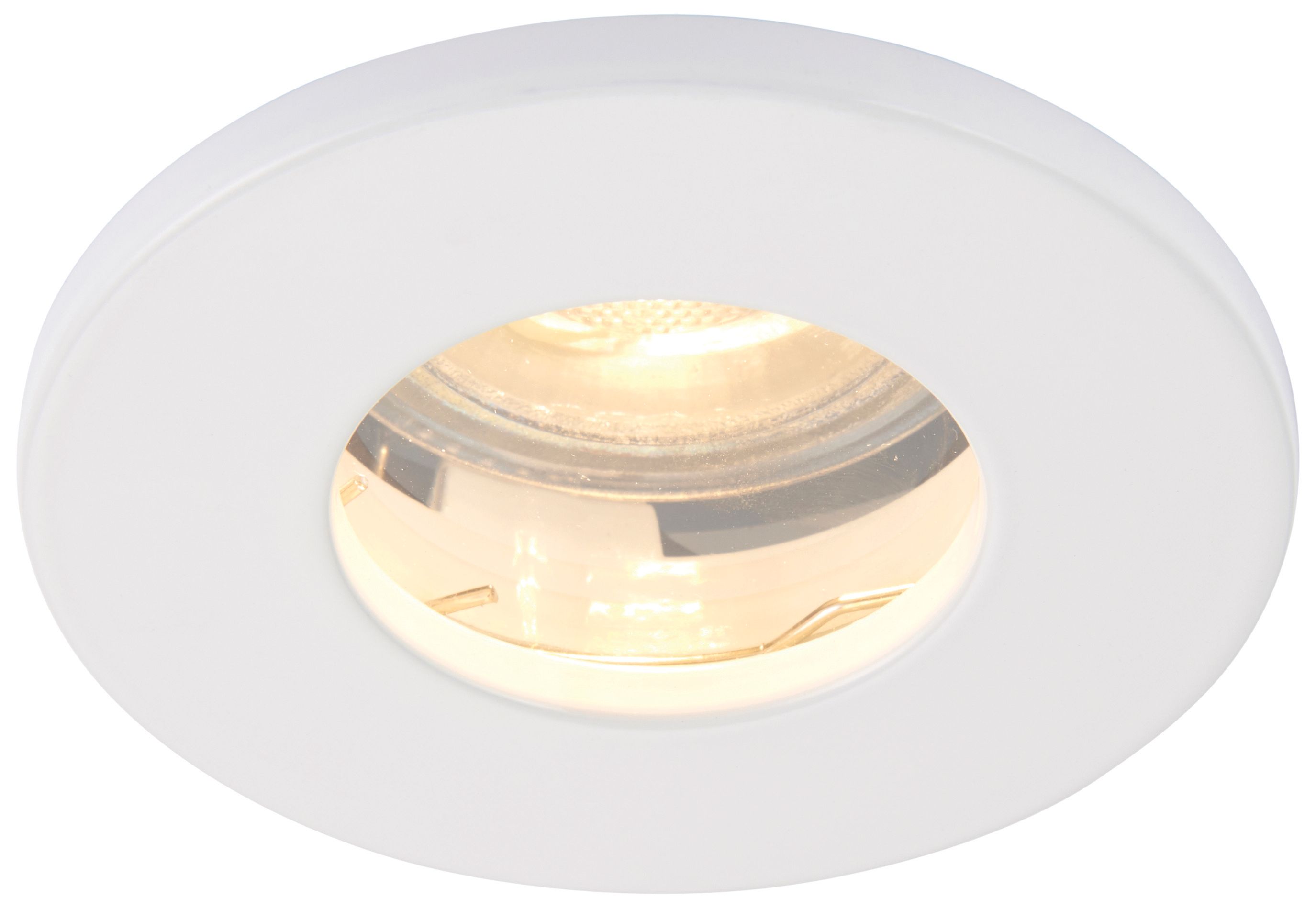 Saxby GU10 Gloss White IP65 Cast Fixed Downlight - 5W