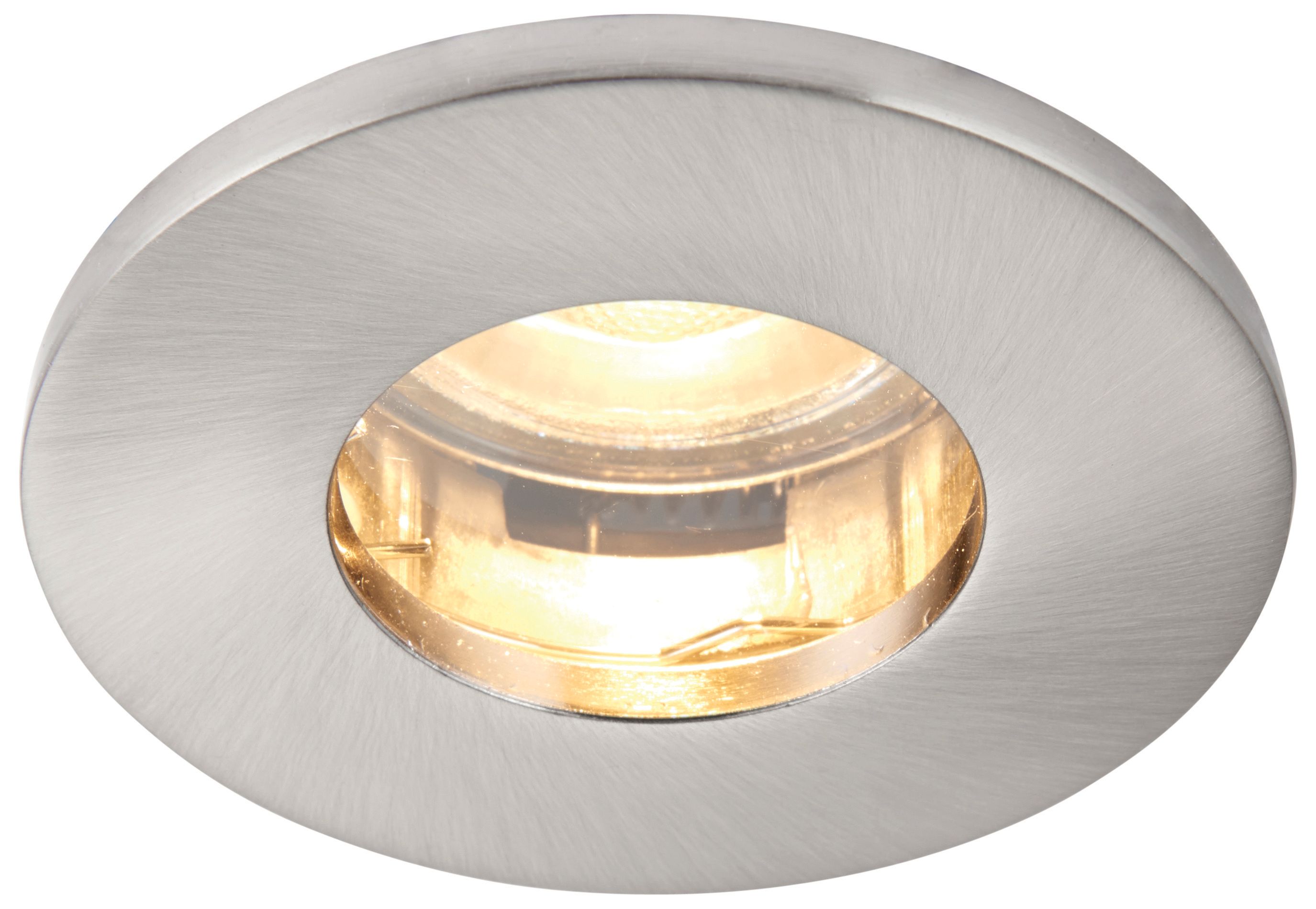 Saxby GU10 Satin Nickel IP65 Cast Fixed Downlight - 5W