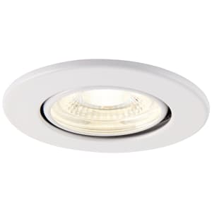 Saxby Integrated LED Fire Rated Adjustable Cool White Dimmable Downlight 500lm - Matt White