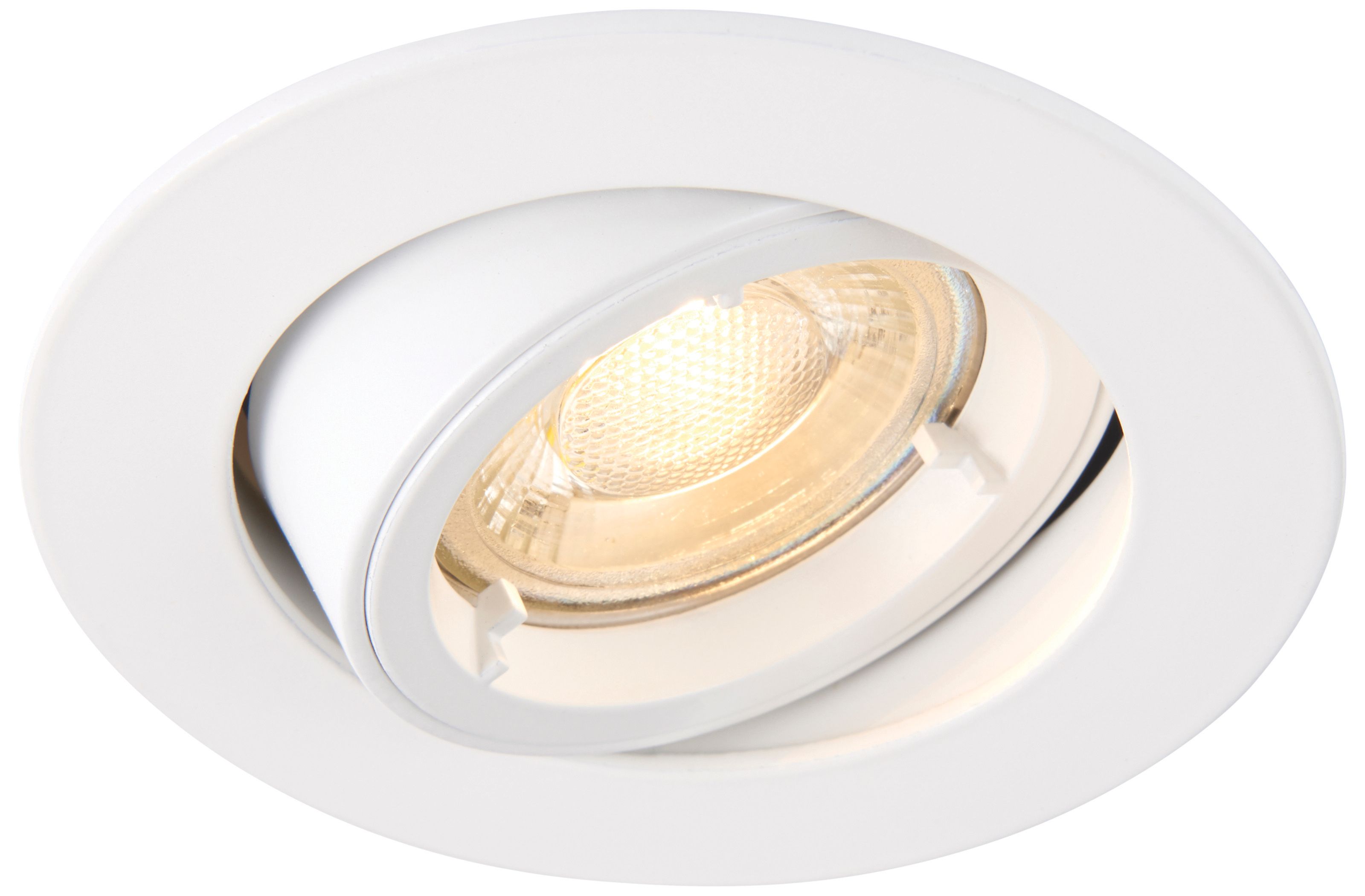 Image of Saxby GU10 Matt White Cast Adjustable Downlight - 50W