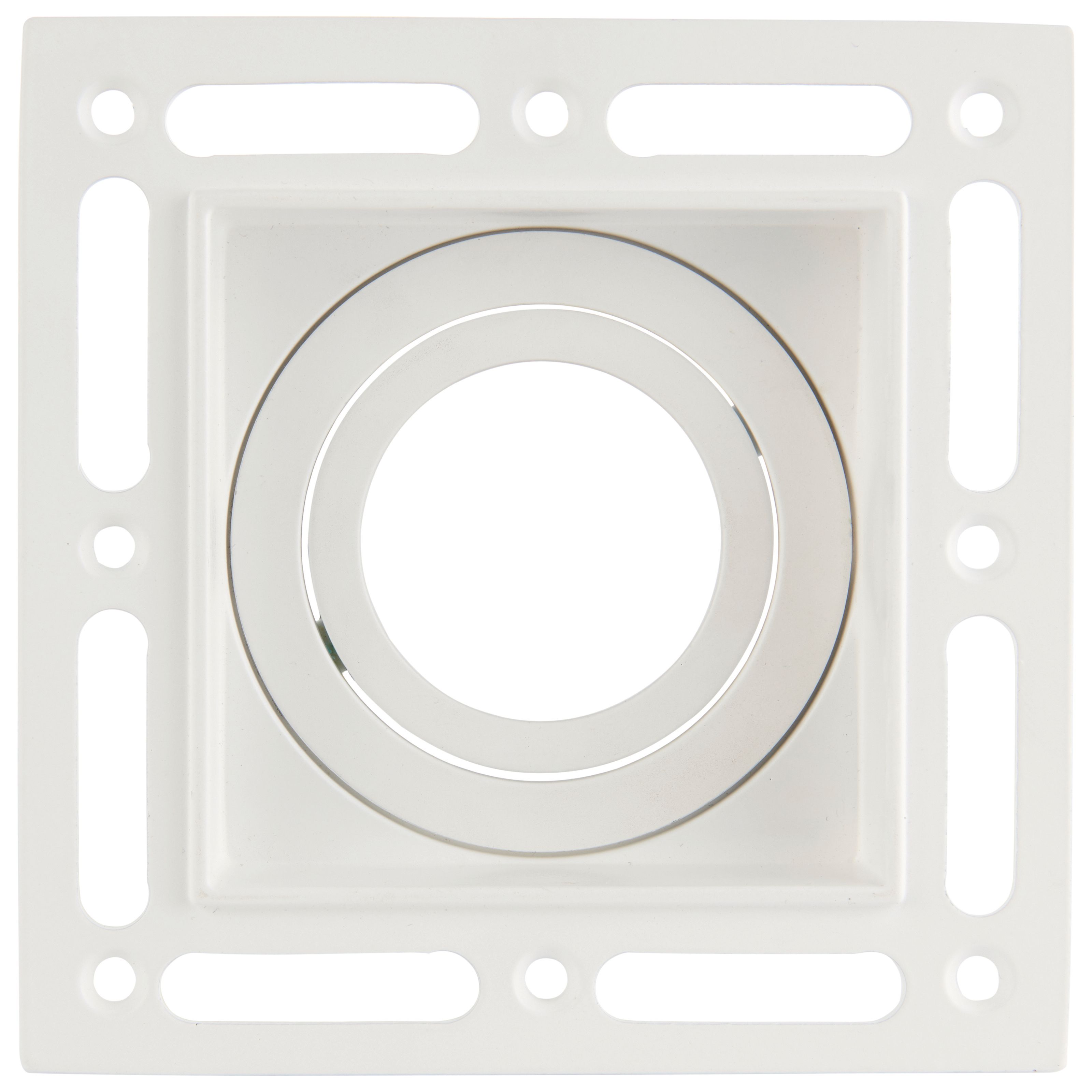 Image of Saxby GU10 White Trimless Plaster In Square Downlight - 7W