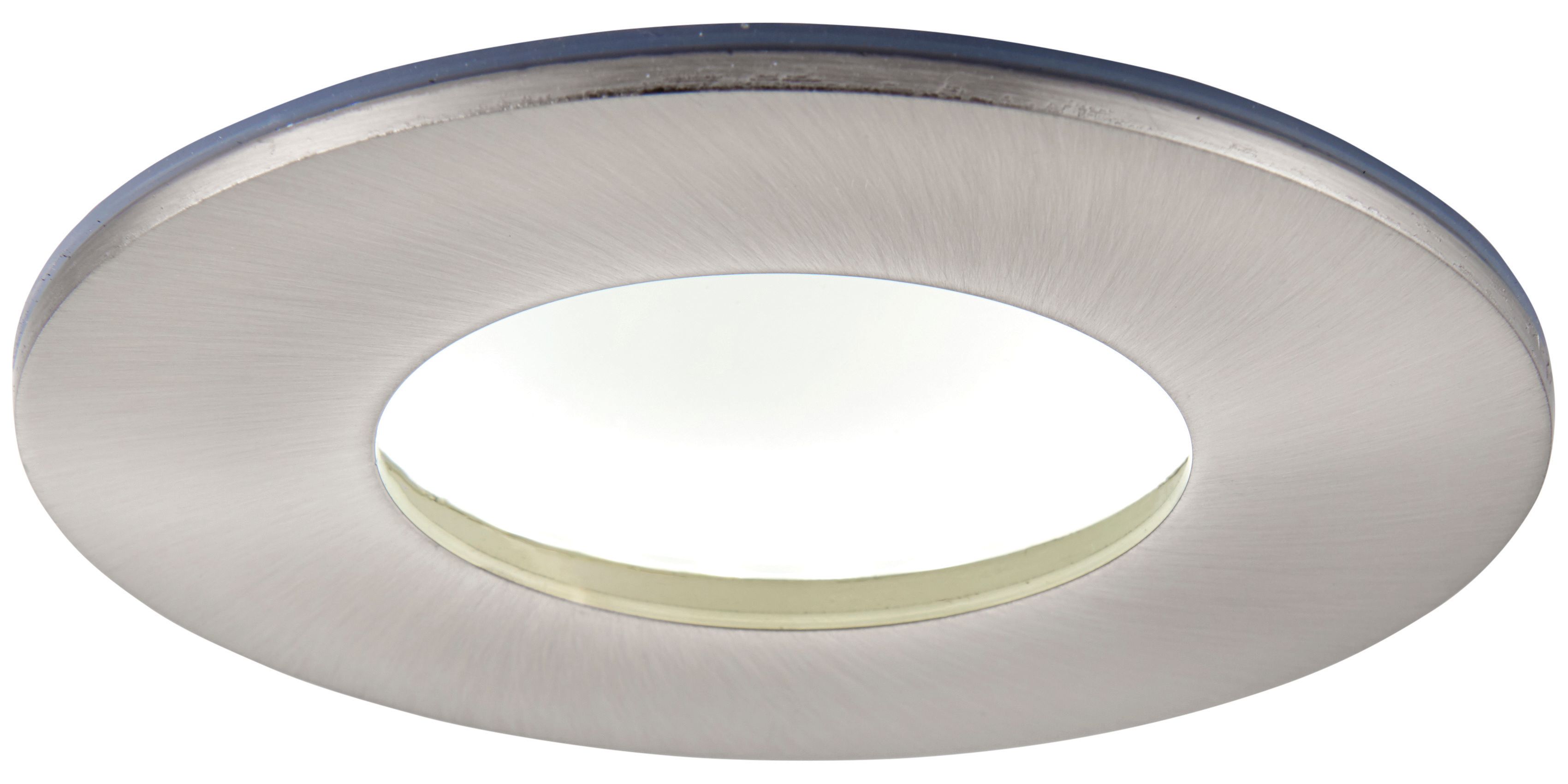 Saxby Orbital Plus Anti-Glare IP65 Satin Nickel Cool White Downlight