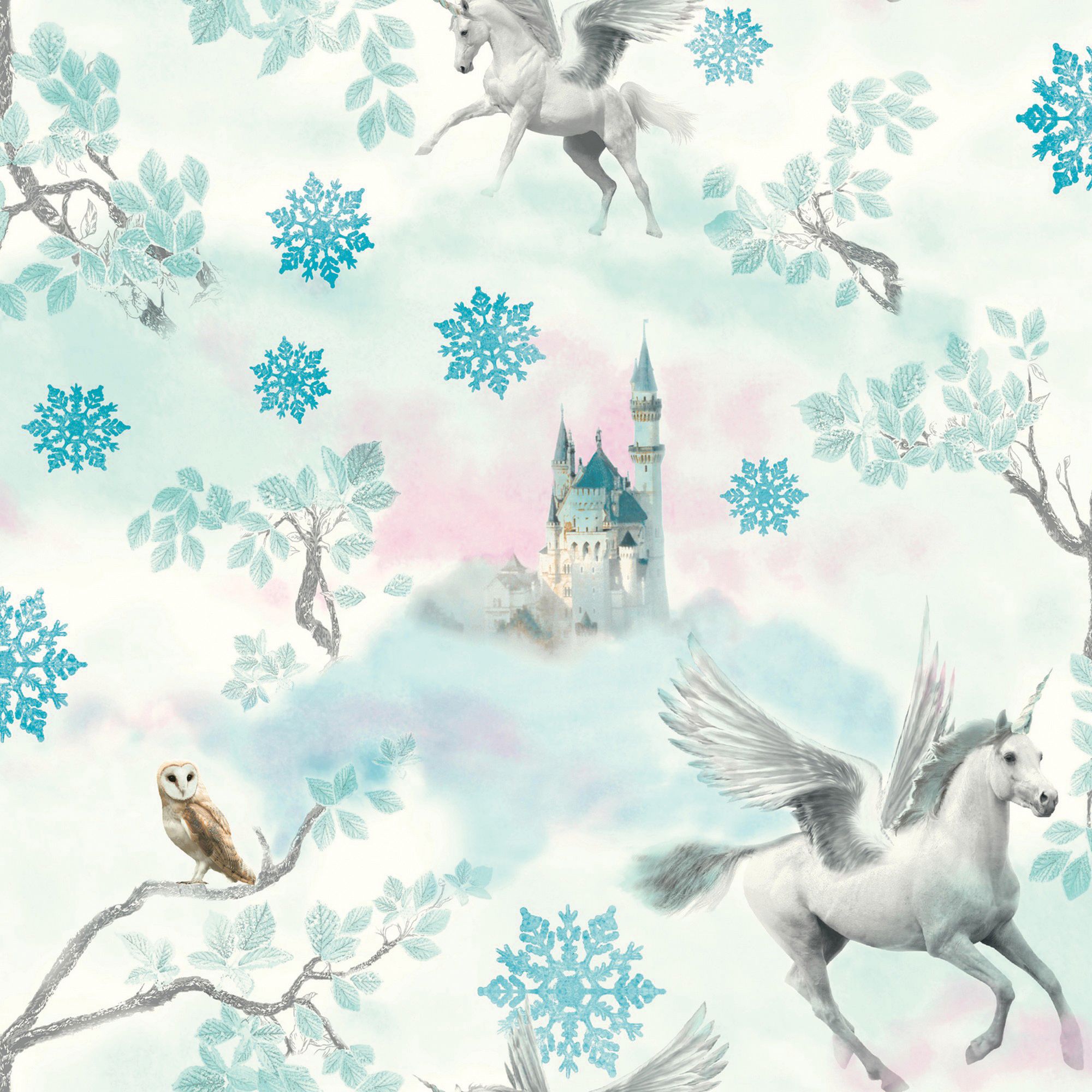 Image of Arthouse Fairytale Ice Blue Wallpaper - 10.05m x 53cm