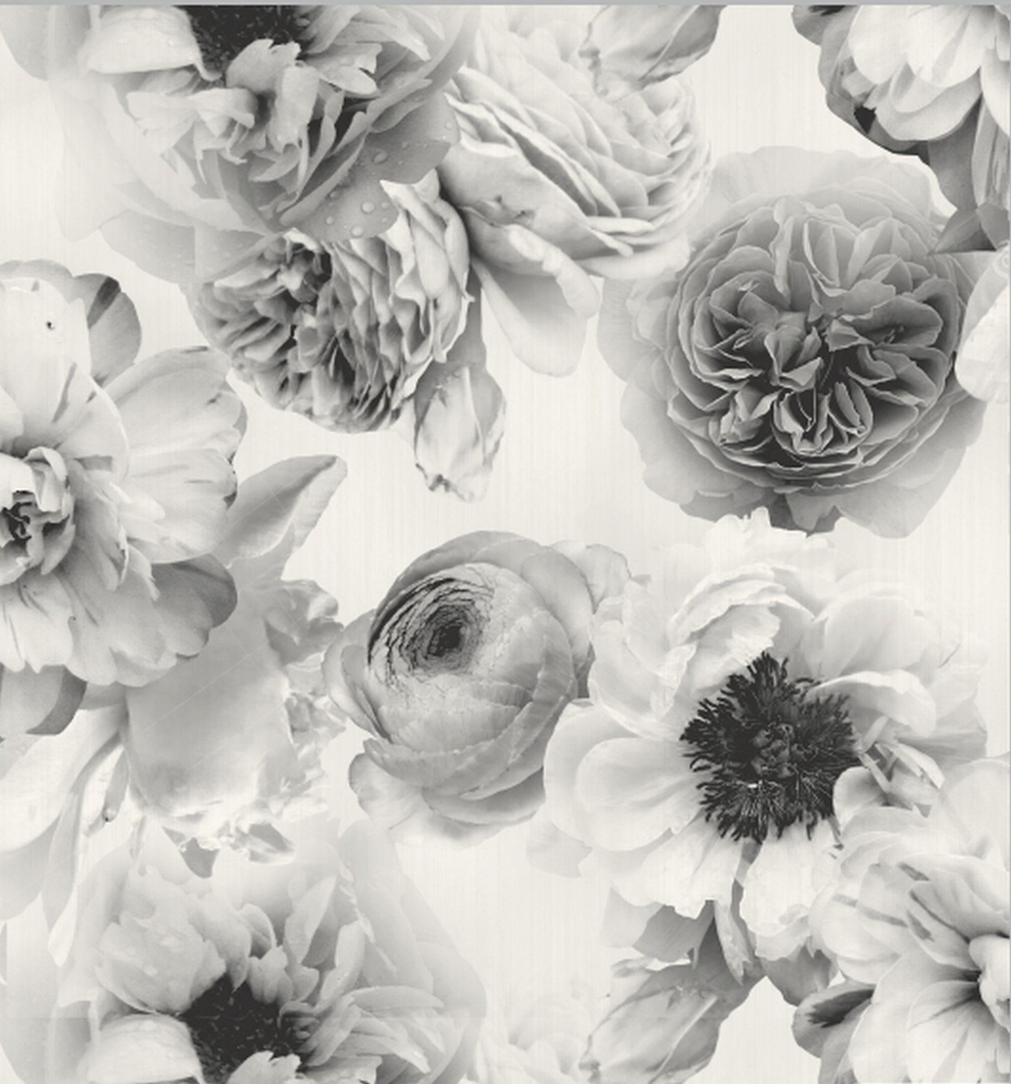 Offer Wickes Arthouse Diamond Bloom Floral Mono Wallpaper