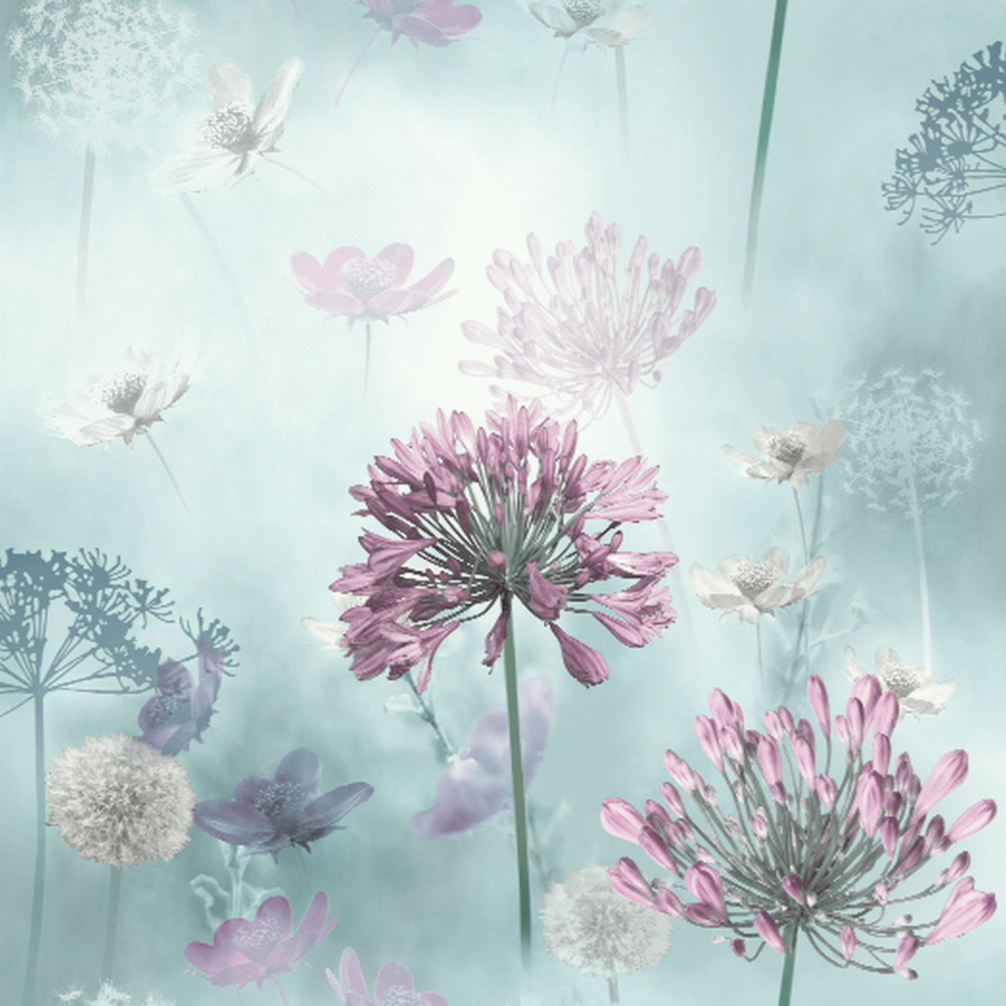 Arthouse Spring Meadow Duck Egg Wallpaper - 10.05m x 53cm