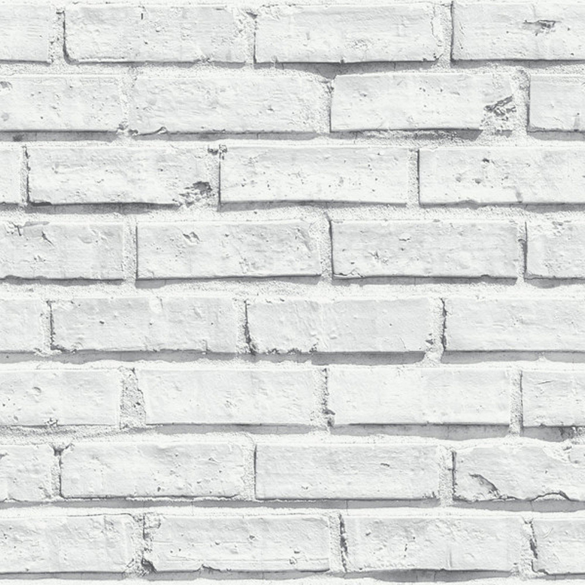 Arthouse White Brick Wallpaper  x 53cm 