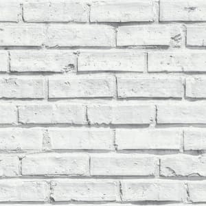 Arthouse White Brick Wallpaper - 10.05m x 53cm