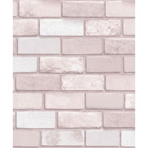 Arthouse Diamond Pink Brick Wallpaper 10.05m x 53cm