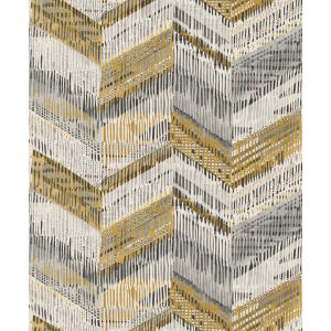 Arthouse Chevron Weave Ochre Wallpaper 10.05m x 53cm