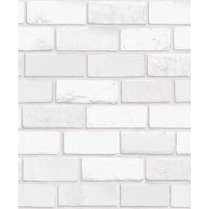 Arthouse Diamond White Brick Wallpaper 10.05m x 53cm
