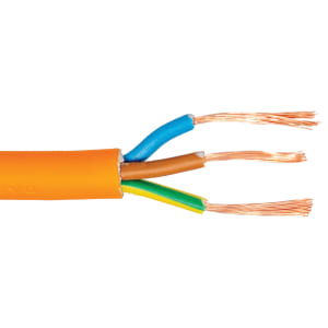 3 Core Round Flexible Cable 0.75mm 3183Y Orange 25m