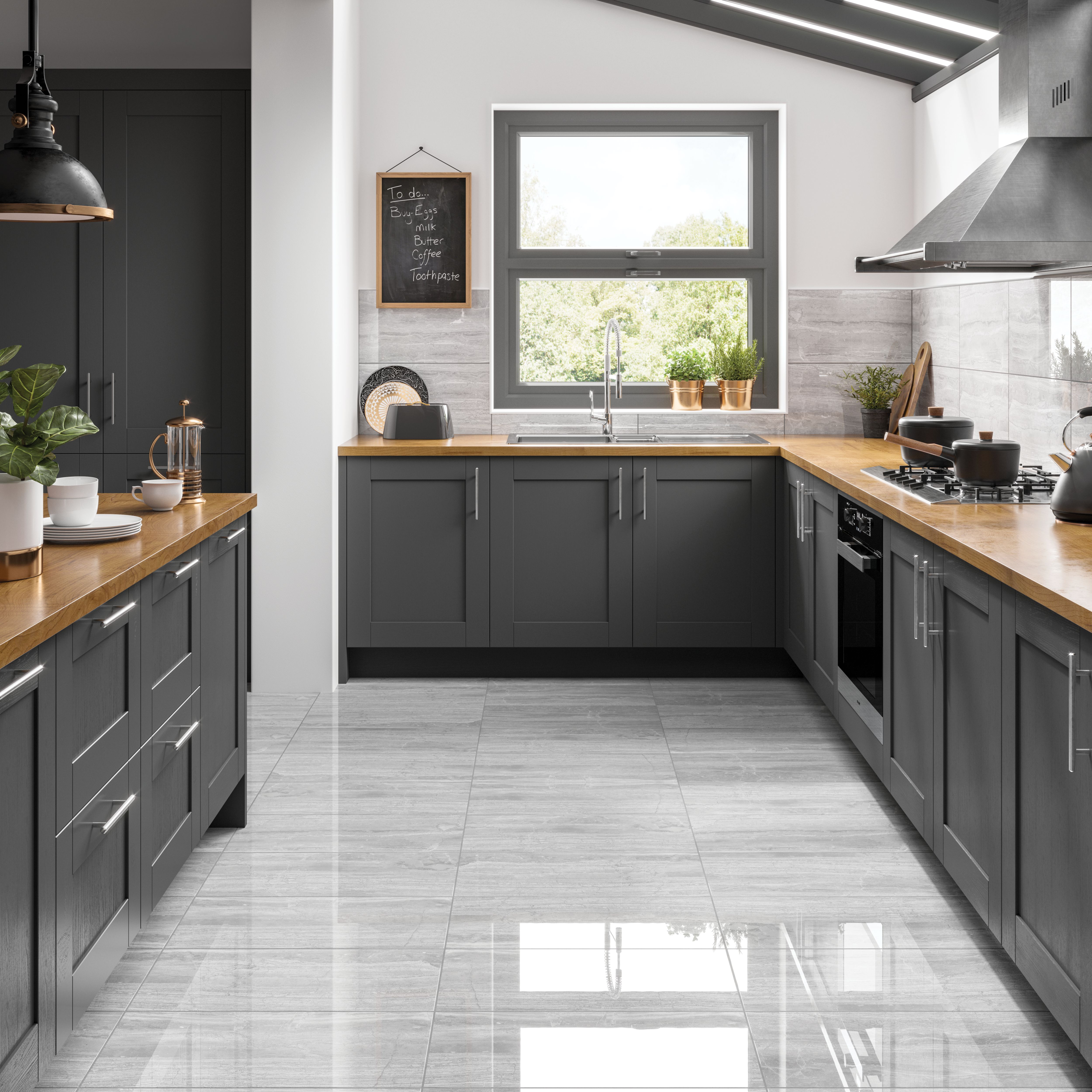 Image of Wickes Olympia™ Light Grey Polished Stone Porcelain Wall & Floor Tile - 600 x 300mm