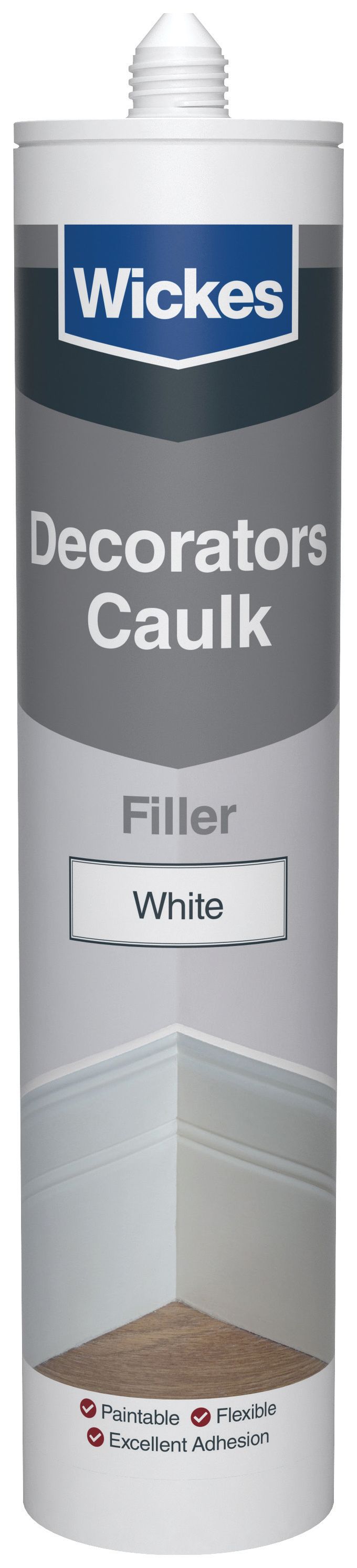 Image of Wickes Decorators Caulk White - 300ml