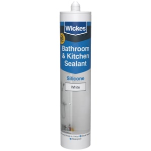Wickes 60 Minutes Kitchen & Bathroom Sealant White 300ml