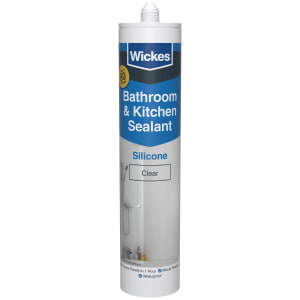 Wickes 60 Minute Kitchen & Bathroom Sealant Clear 300ml