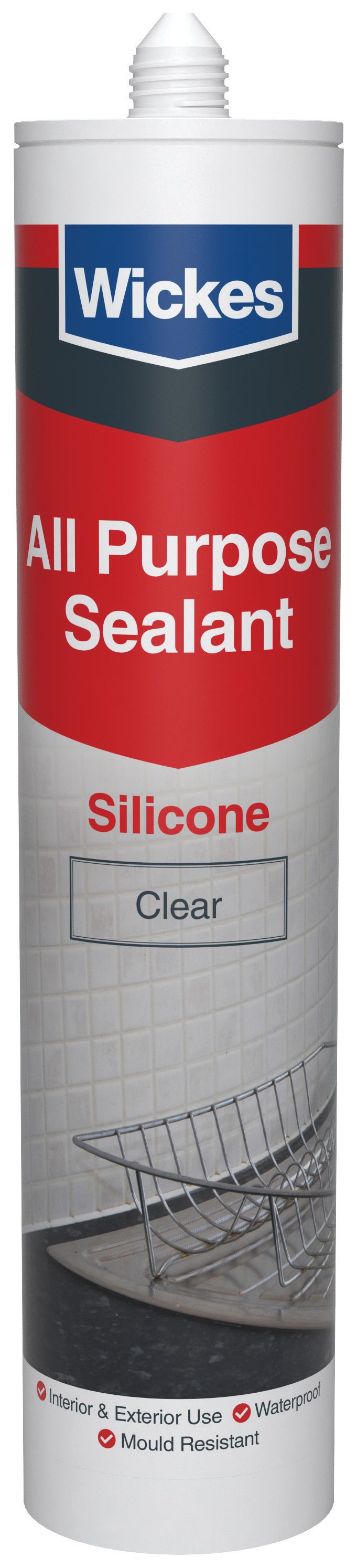 Image of Wickes All Purpose Silicone Sealant Clear 300ml