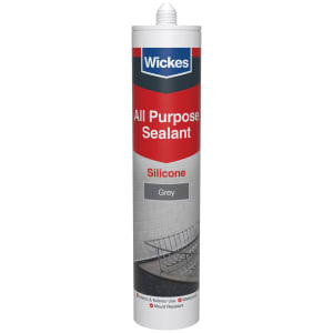 Wickes Grey All Purpose Silicone Sealant - 300ml