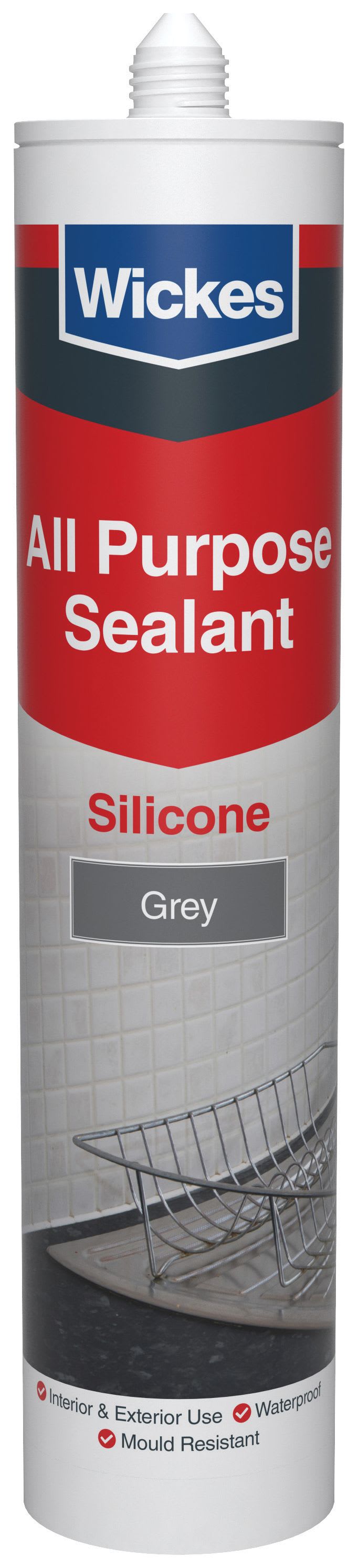 Wickes All Purpose Silicone Sealant Grey 300ml Wickes.co.uk