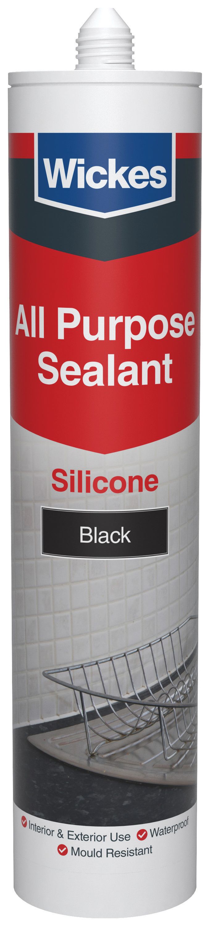 Wickes Black All Purpose Silicone Sealant - 300ml