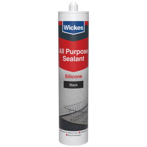 Wickes Black All Purpose Silicone Sealant - 300ml