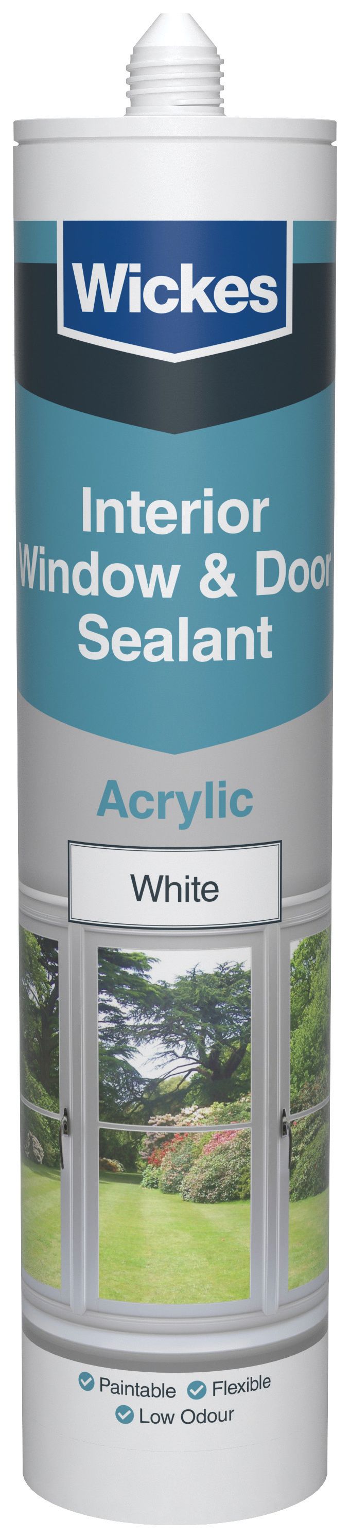 Wickes White Interior Window & Door Acrylic Sealant - 300ml