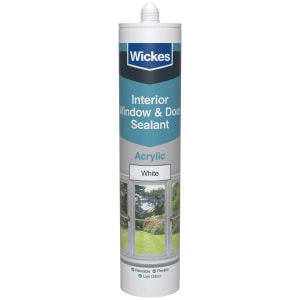 Wickes White Interior Window & Door Acrylic Sealant - 300ml