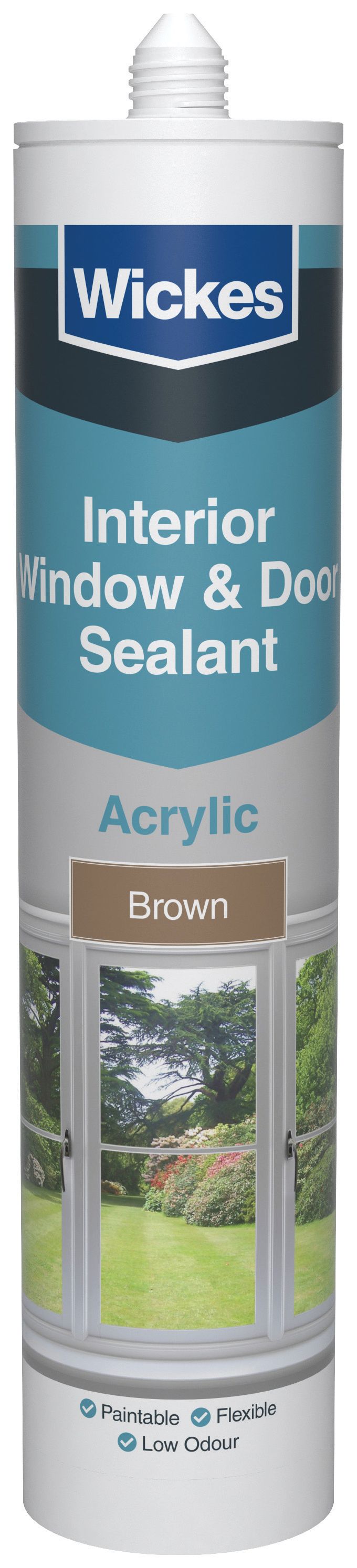 Wickes Brown Interior Window & Door Acrylic Sealant - 300ml