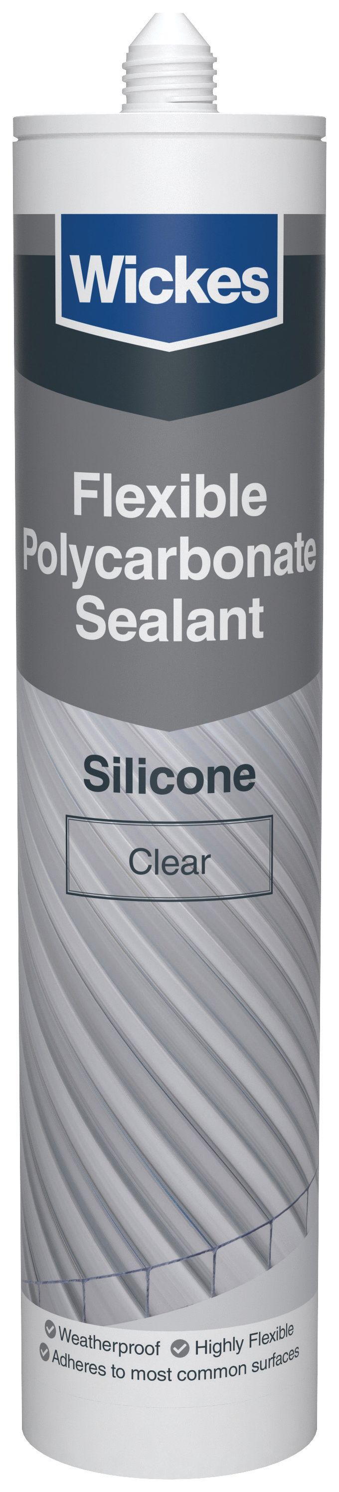 Image of Wickes Flexible Polycarbonate Sealant Clear 300ml