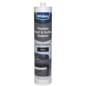Wickes Flexible Roof & Gutter Sealant Black 300ml
