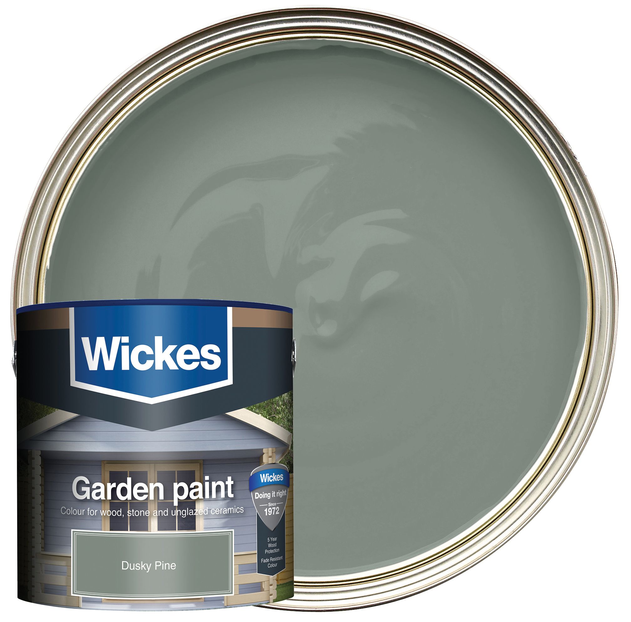 Wickes Garden Colour Matt Wood Treatment - Dusky Pine - 2.5L