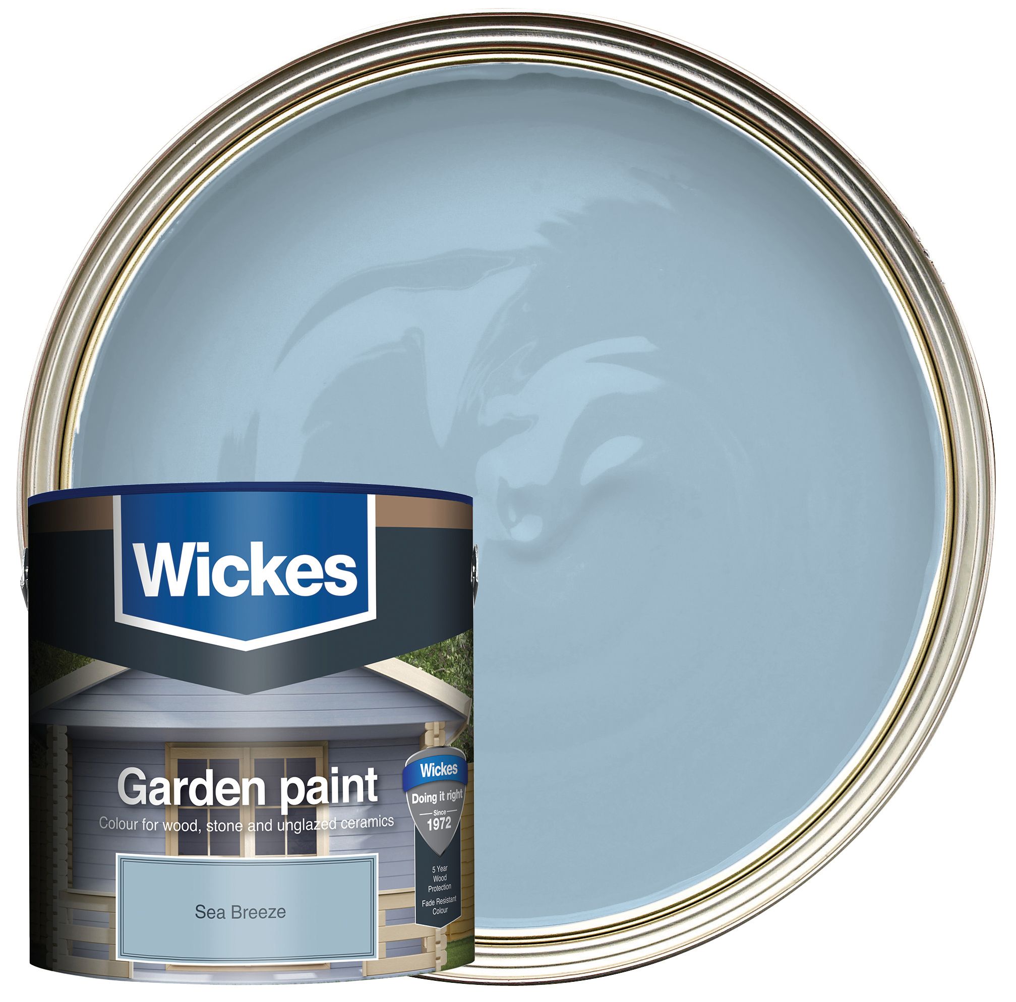 Wickes Garden Colour Matt Wood Treatment - Sea Breeze - 2.5L