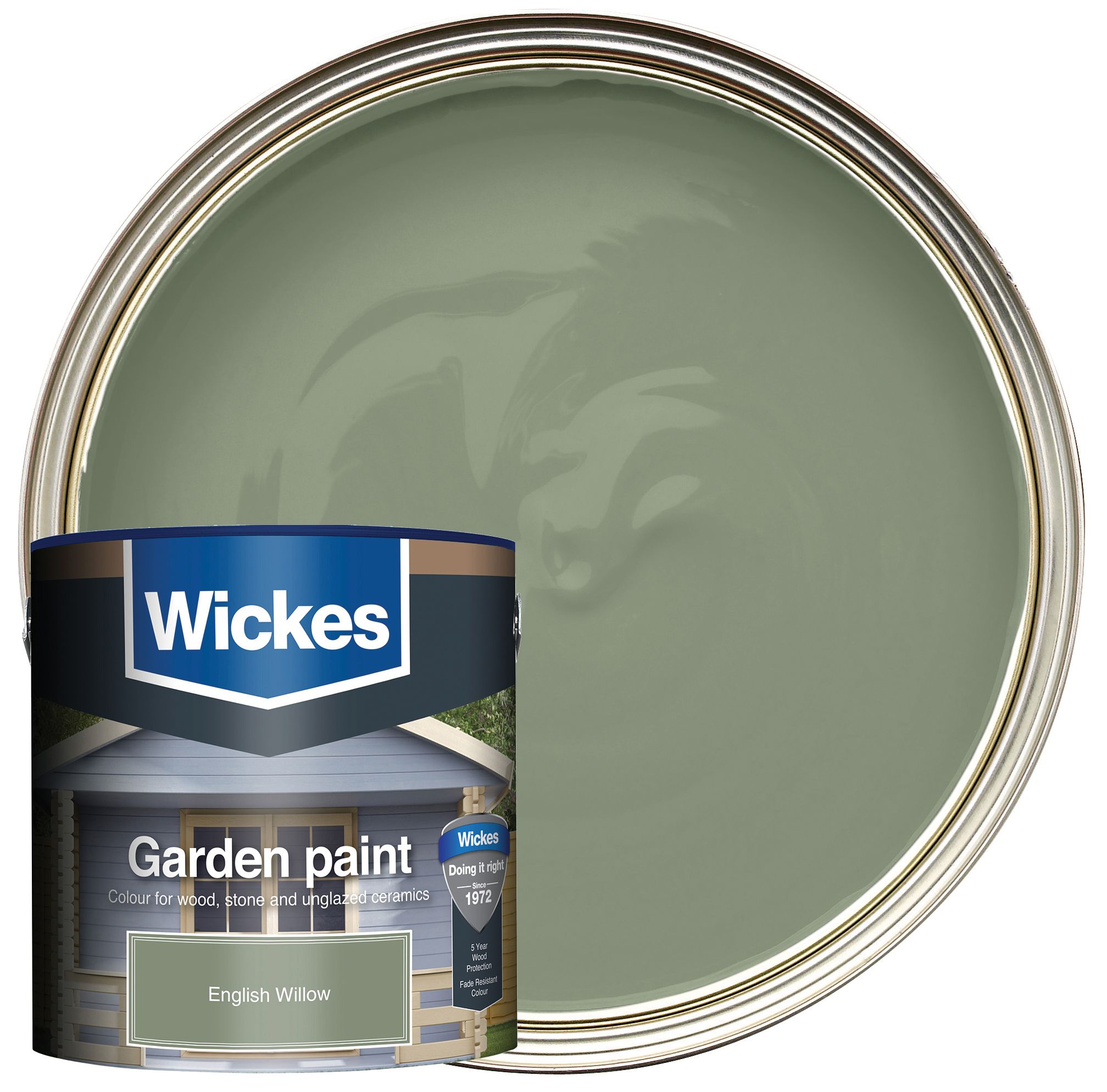 Wickes Garden Colour Matt Wood Treatment English Willow 2.5L