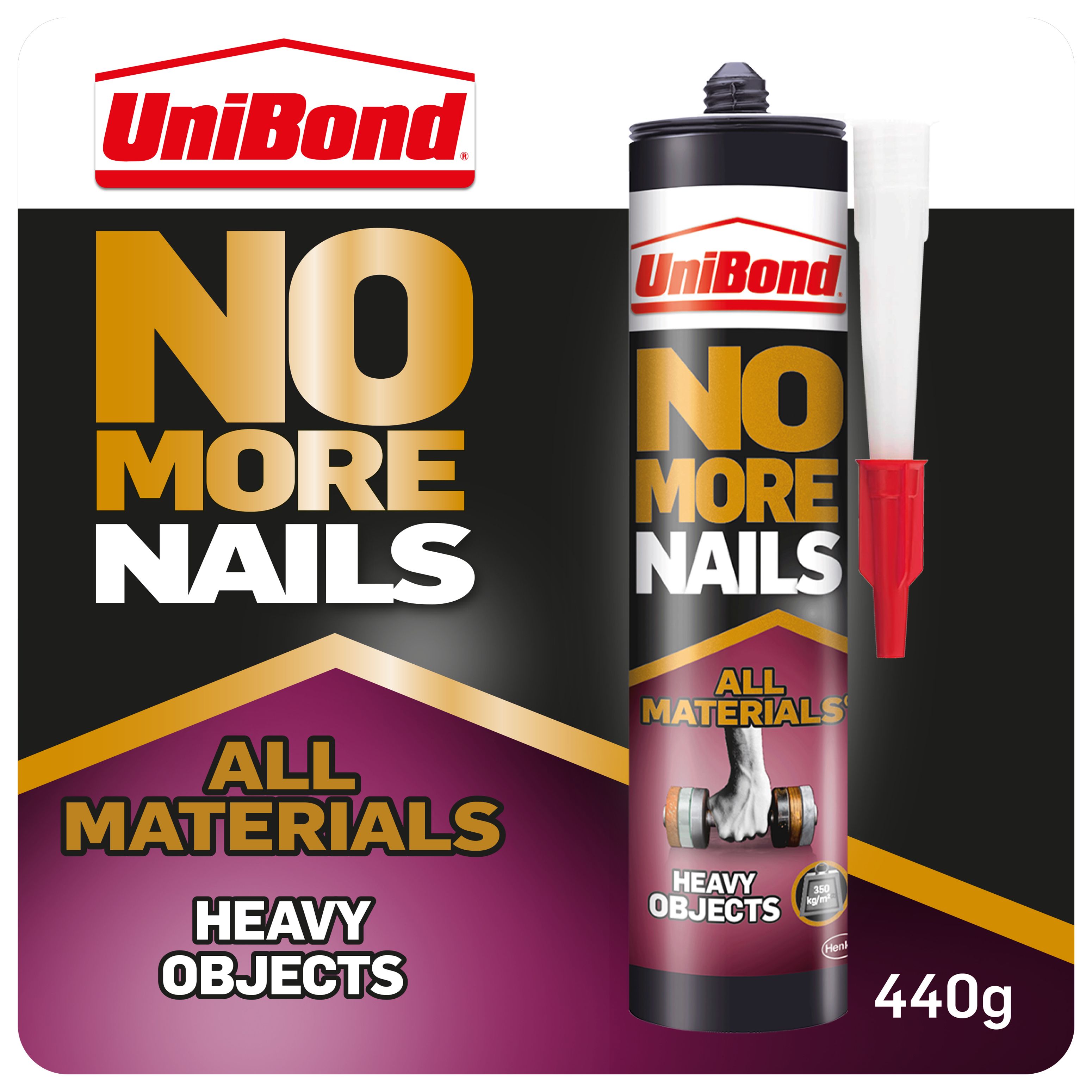 Image of Unibond No More Nails All Materials Heavy Objects Cartridge - 440g