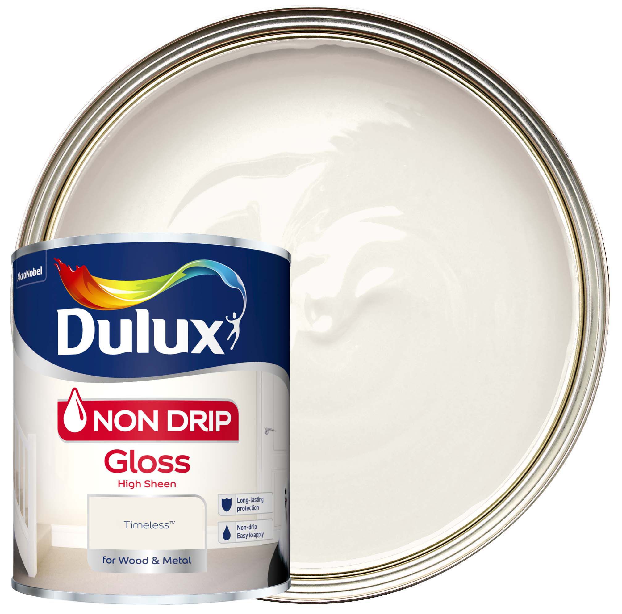 Image of Dulux Non Drip Gloss Paint - Timeless - 750ml