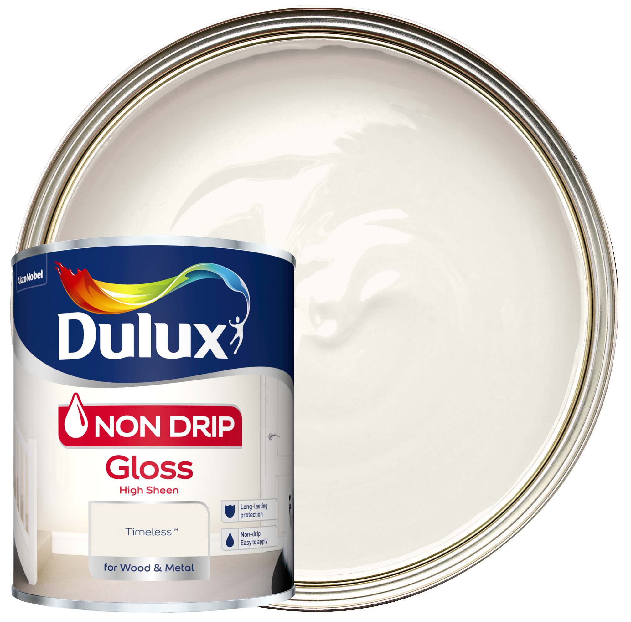 Dulux Non Drip Gloss Paint Timeless 750ml Wickes.co.uk