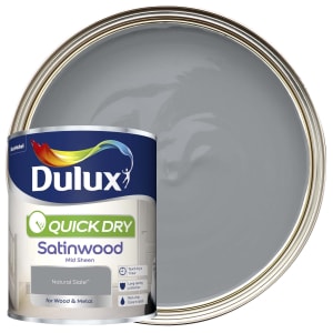 Dulux Quick Dry Satinwood Paint - Natural Slate - 750ml