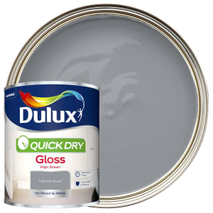 Dulux Quick Dry Gloss Paint - Natural Slate Paint - 750ml
