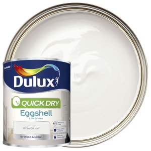 Dulux Quick Dry Eggshell Paint - White Cotton Paint - 750ml
