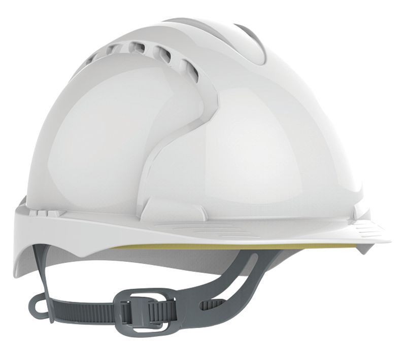 Image of JSP Evo2 Mid Peak Helmet - White -Vented