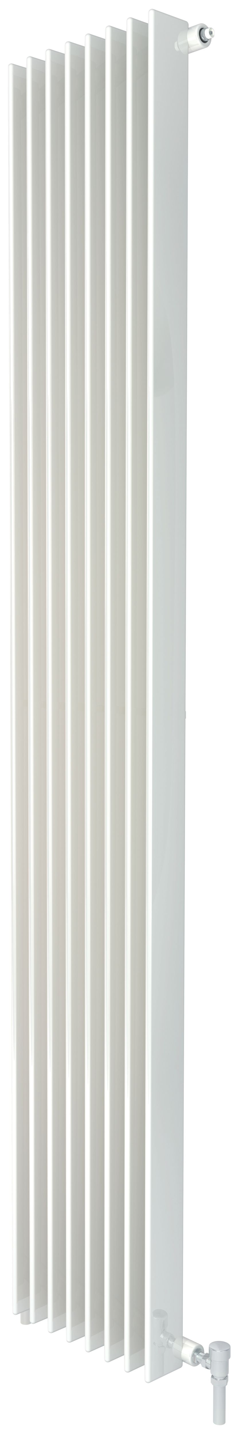 Image of Henrad Verona Slim Single Panel Vertical Designer Radiator - White 1800 x 320 mm