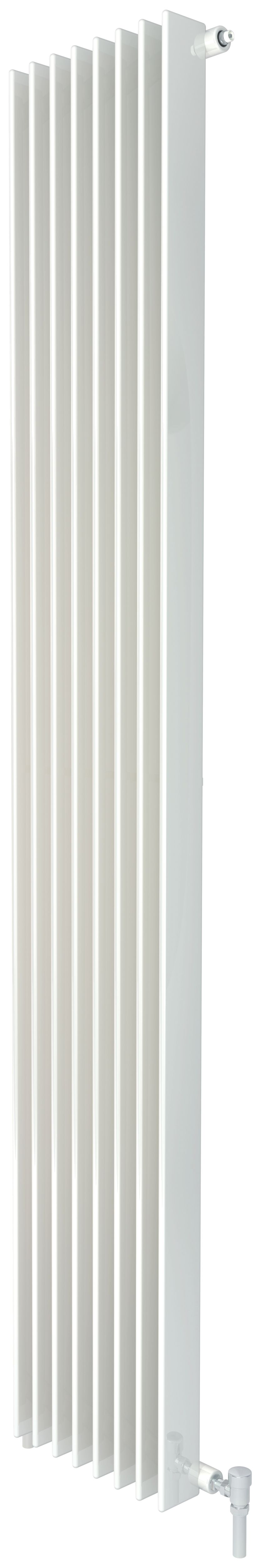 Henrad by Stelrad White Verona Slimline Single Panel Vertical Designer Radiator - 2000mm
