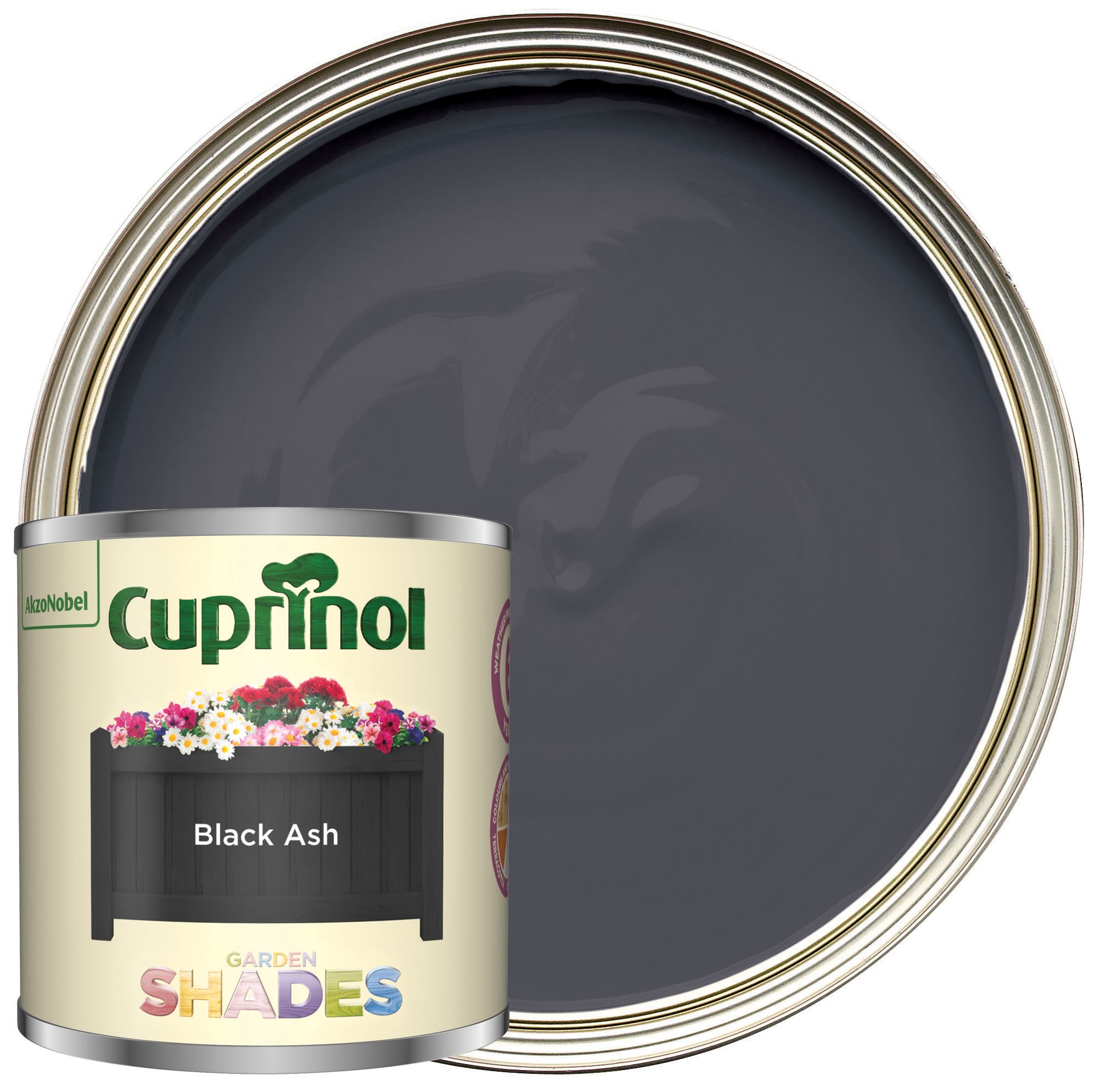 Image of Cuprinol Garden Shades Black Ash - Matt Wood Treatment Tester 125ml