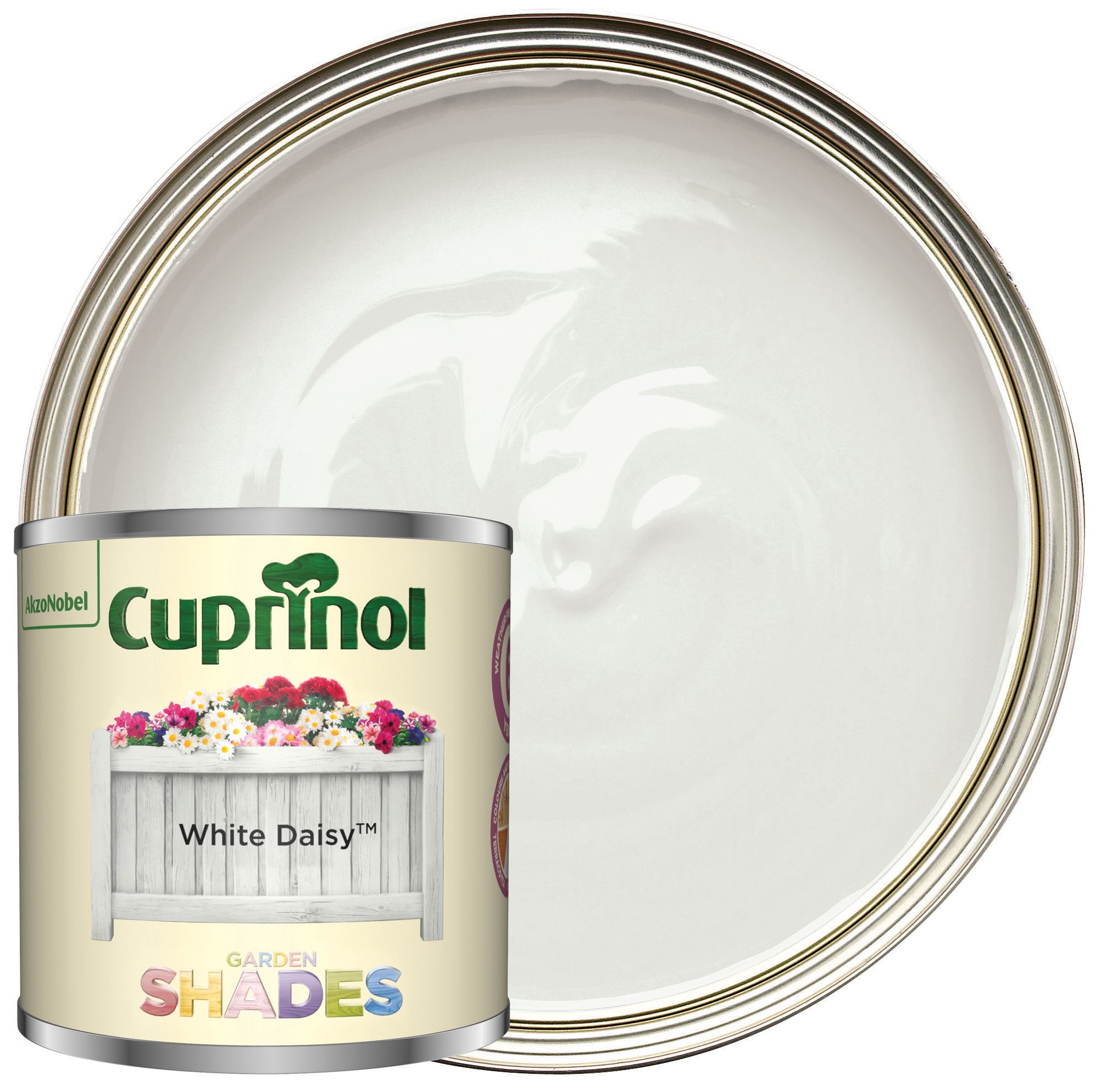 Cuprinol Garden Shades Matt Wood Treatment - White Daisy - 125ml-6850 